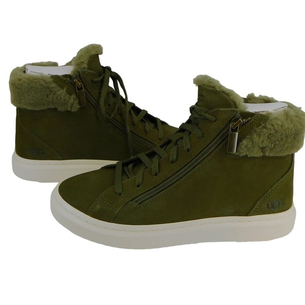 UGG Womens Alameda Mid Zip Burnt Olive Sneaker Size 7 Boot